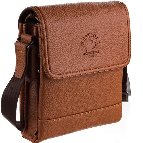4024 Westpolo Genuine Leather Water Resistant Hand and Shoulder Strap Crossbody Bag