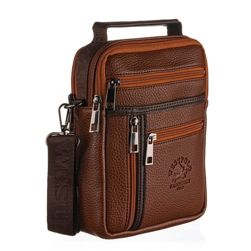 6049 Westpolo Genuine Leather Water Resistant Hand and Shoulder Strap Crossbody Bag