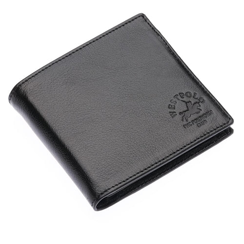 56 Westpolo Panoma Transparent Card Holder Compartment Unisex Genuine Float Leather Wallet Card Holder