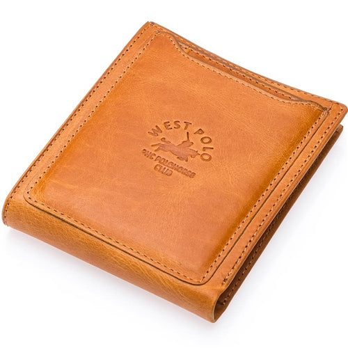 595C Westpolo Martini Unisex Crazy Antique Genuine Leather Wallet Card Holder with Large Card Holder Compartment