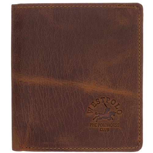 1780C Westpolo Unisex Genuine Antique Leather Phone Compartment Wallet