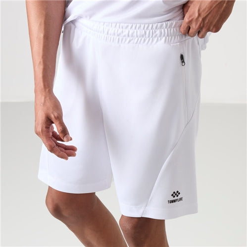 81273 White Polyester Thick Soft Comfort Fit Men's Shorts