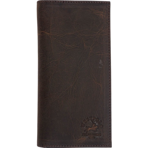 977C Westpolo Unisex Genuine Antique Leather Phone Compartment Magnetic Flap Long Wallet