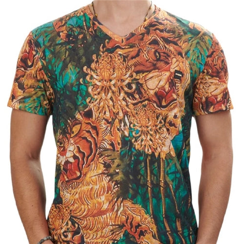 ST-91583 Mondo Green Leopard Print T-Shirt
